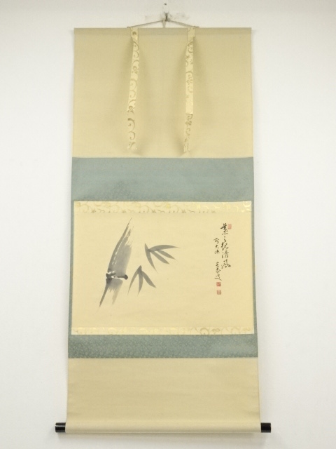 JAPANESE HANGING SCROLL / HAND PAINTED / BAMBOO